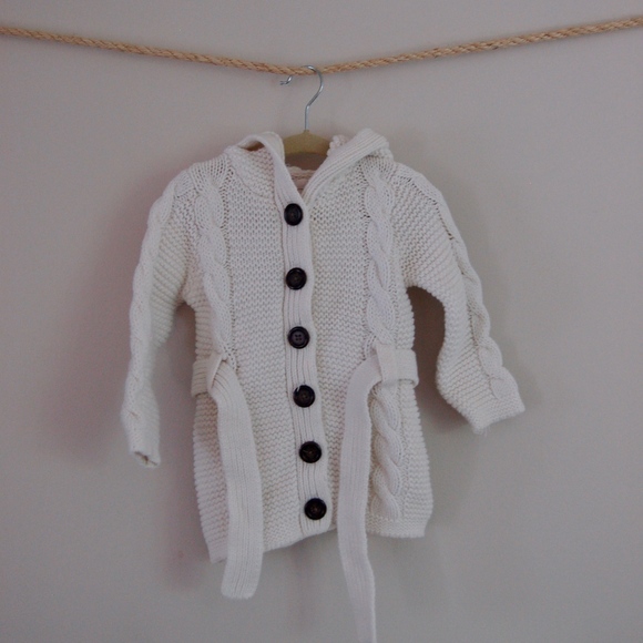 little girls white sweater